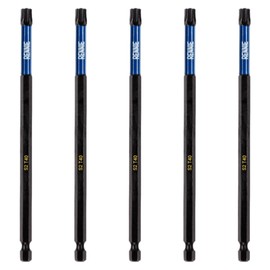 5 x Rennie Tools 150mm Long T40 TX40 Impact Screwdriver Driver Bits Set. Heavy Duty Magnetic Torx Screwdriver Bit Set. Black Oxide Coated Torx Impact Driver Bits. Torx Bit Set.