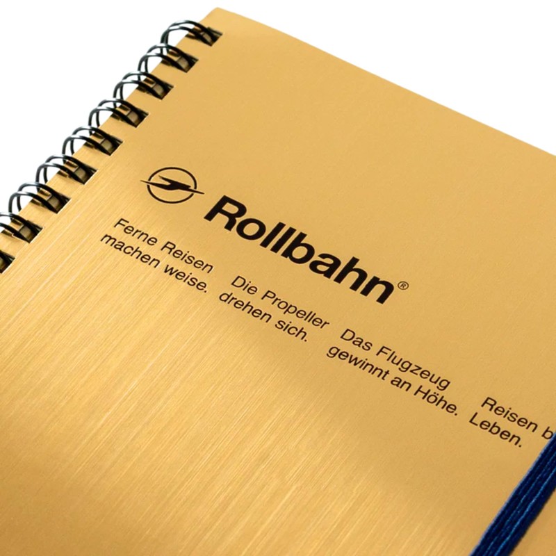Delfonics Rollbahn NRP16-GO Notebook with Pocket, Ring Type, Perforated Pages,