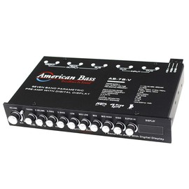American Bass High End 7 Band Equalizer Voltage Display