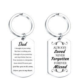 Nimteve Memorial Gifts for The Loss Of Dad Sympathy Gifts Keychain for Dad Father's Day Gifts Dad Memorial Gift Keychain Remembrance Sympathy Gift Father Funeral Gift
