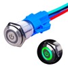 Hosiakly Locking Push Button Switch Alternate Power Mark LED Ring