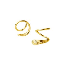 Double Twist Earrings for One Hole for Women, Unique Double Hoop Rhinestone Pearl Twist Earrings Trendy Simple Single Piercing Earrings for Teen Girls Holiday Gifts (Gold1)