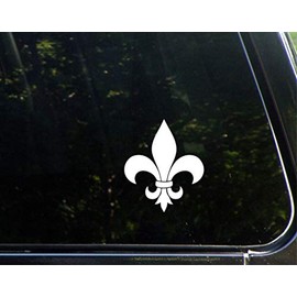Sweet Tea Decals Louisiana Fleur de Lis - 3 3/4" x 4 1/2"- Vinyl Die Cut Decal for Windows, Trucks, Cars, Laptops, Glasses. Mugs, Etc.