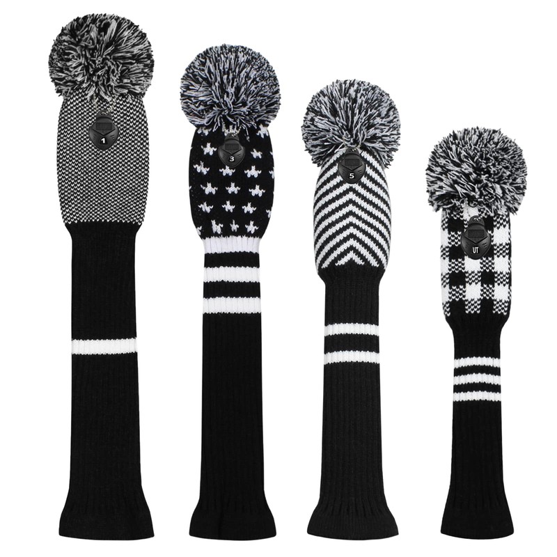 Scott Edward Knit Golf Headcovers Set of 4 Handmade Drivers
