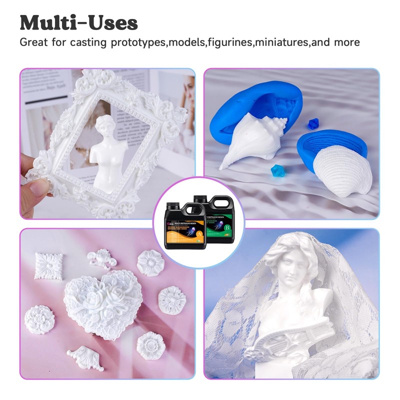 LET'S RESIN Polyurethane Resin, 60oz 2 Part Casting Resin, Fast