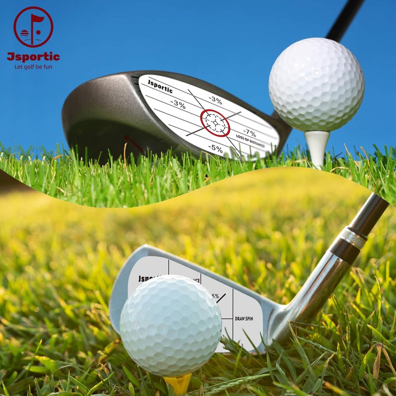 Jsportic Golf Impact Tape Clear Golf Club Stickers for Accurate