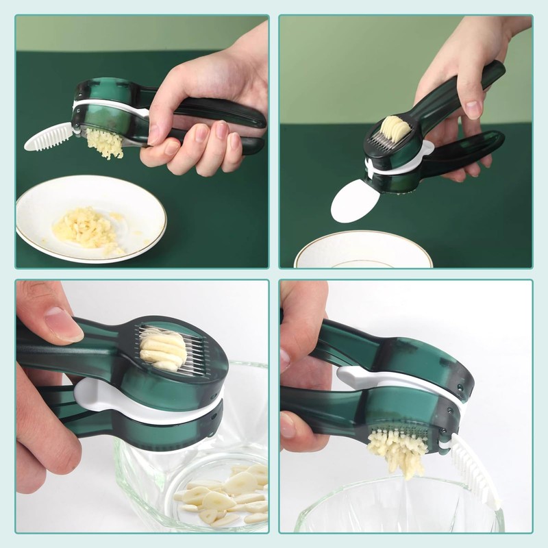 RICISUNG Garlic Press Garlic Crusher Dual Use Garlic Crusher Garlic