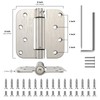 goldenwarm 4 Pack Satin Nickel Spring Door Hinges 4in x