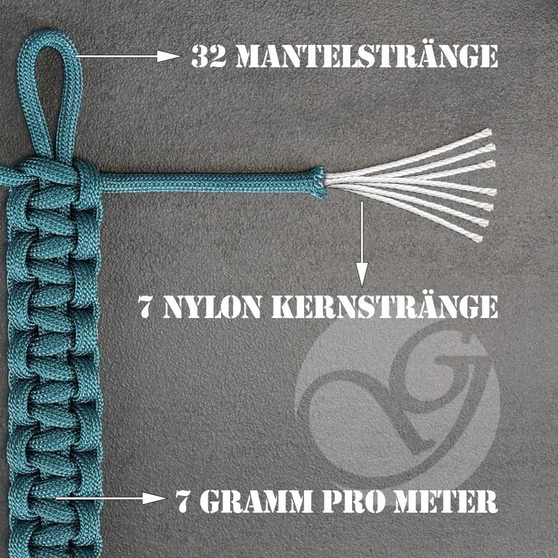 Ganzoo Paracord 550 Rope for Bracelet, Lead, Collar, Nylon/Polyester Rope,