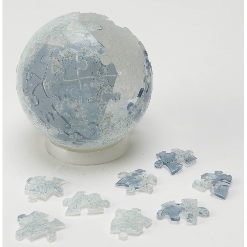 Yanoman 60 Piece 3D Sphere Puzzle, Clear MOON