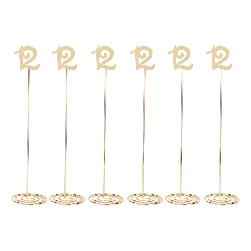 6pcs Metal Wedding Table Numbers Rust Prevention Thickened Tall Table