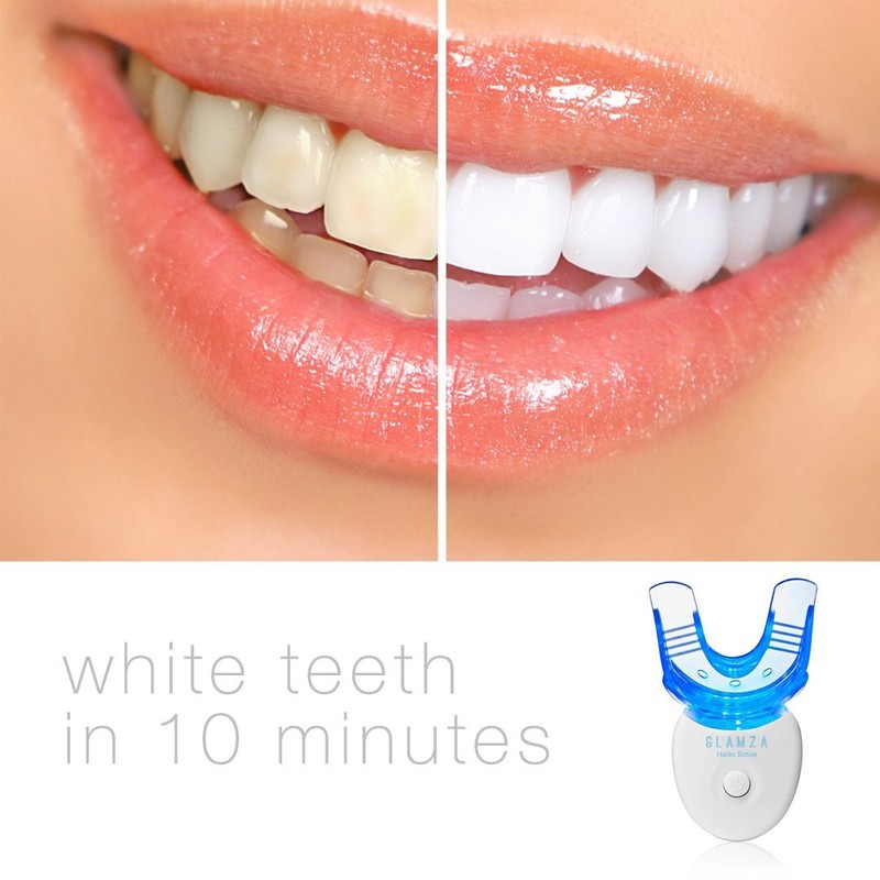 Glamza Hello Smile LED Laser Teeth Whitening Light Mouth Tray