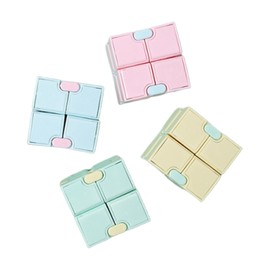 4 Pcs Fidget Cubes For Kids, Infinity Cube Fidget Toy, Fidget Cube, Infinity Cube, For Adults & Kids For Adults Office Staff Household Playing, Toy Birthday Present Gifts (Blue, Pink, Green, Yellow)