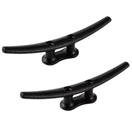 XuanHuZhe Dock Cleat 8 Inch, Boat Cleat Open Base Cast Iron,Electrophoretic Coated Boat Dock Cleats Weatherproof Tie Downs for Boat, Decks, Marine or Home Decoration(2 Pack)