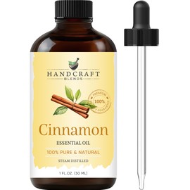 Handcraft Blends Cinnamon Essential Oil – 1 Fl Oz – 100% Pure and Natural – Premium Grade Essential Oil for Diffuser and Aromatherapy, Skin, Massage, Candle and Soap Making Fragrance