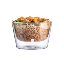 MasterPro Mixology Schüssel, 510 ml, aus Borosilikat, transparent, widersteht plötzlichen Temperaturschwankungen, doppeltes Glas, spülmaschinenfest, ungiftig