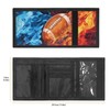Cozeyat Trifold Wallet for Kids Boys 3D Fire Rugby Printed