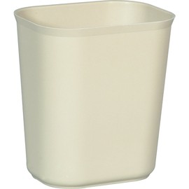 Rubbermaid Commercial Products Fire Resistant Wastebasket 14 Qt/3.5 GAL, for Hospitals/Schools/Hotels/Offices/Homes, Beige (FG254100BEIG)