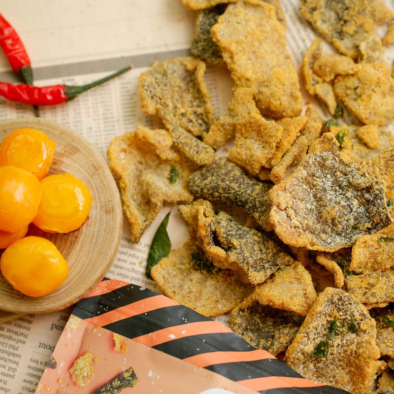 IRVINS Salted Egg Salmon Skin Chips Crisps | Premium Hand