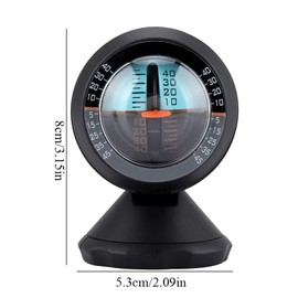 Car Vehicle Inclinometer, Pitch and Roll Gauge Vehicle Inclinometer Slope Indicator Meter Level Tilt Gauge Road Safety Instrument