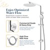 BATH ROYALE Rain Shower Head & Detachable Handheld Spray Combo,