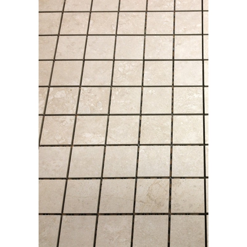 2x2 Beige Matte Porcelain Mosaic Floor and Wall Tile