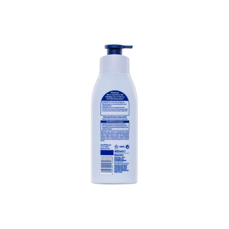 Nivea Body Oil Lotion Rose Argan Oil 400mL