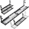 31Inch Extendable Under Desk Cable Management Tray Multi-Model Metal Cable