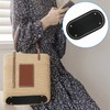 6 Pack PU Leather Bag Bottom Oval Wallet Bottom for