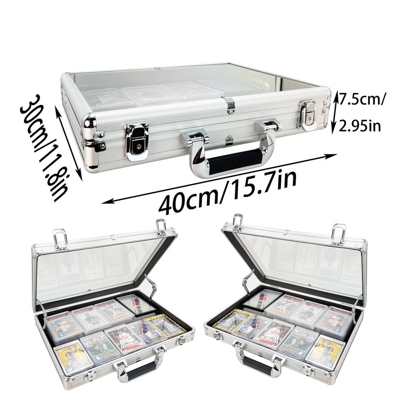 Notwoe® 16"x12" Card Display Case,Table Top Baseball Card Display Case
