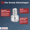 Kozelo 10pcs Socket Head Cap Screws - [M6-1 x 10mm]