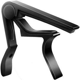 RocksoN One Touch Guitar Capotast Fiber Cloth Teardrop Type Pick 6 Fork Electric Classic Acoustic Black