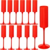 12 Pack Champagne Flutes, 6 OZ Plastic Wine Glasses -