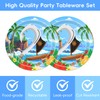 40Pcs Moana Birthday Party Decorations Hawaiian Summer Luau Party Plates