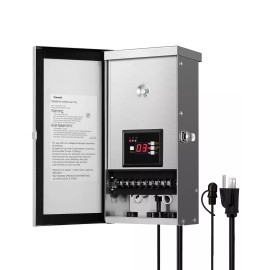 DEWENWILS 300W Low Voltage Transformer Dusk to Dawn Sensor & Timer, 120V AC