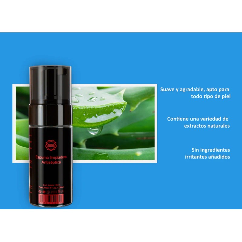 Espuma Limpiadora Cuidado De Tatuajes OUO LT00199 Tattoo Foam 120