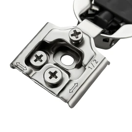 Ravinte 1 Pair 2 Pack 1/2 Inch Overlay Soft Close Hinges Face-Frame Cabinet Hinges for Satin Nickel Hidden Hinges 105-Degree Adjustable Stainless Steel Concealed Cupboard Hinges
