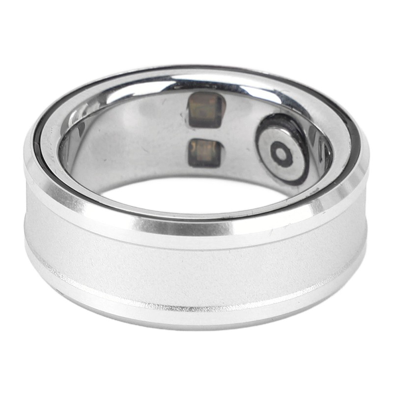 Smart Health Ring Silver Pedometer Waterproof Body Temperature Monitoring Sleep