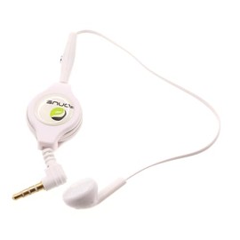 Retractable Mono Earphone Headphone 3.5mm w Mic Compatible with Motorola Moto G Power 5G (2020,2021,2022,2023,2024), Headset Handsfree Earbud Earpiece Microphone