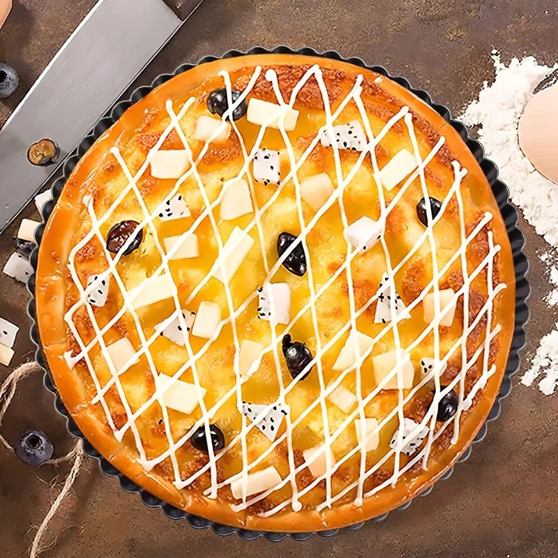 Molde Hornear Pay Desmontable Reposteria Antiadherente 26 Cm Color Negro