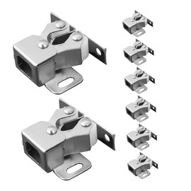 Operitacx 8 Stück Federschnalle Riegel Schranktürverschluss Kleiderschrank Fängt Fangen Rollverschluss Frühling Türen Schränke Schubladenverschlüsse Für Wohnmobile Türkugelfang Stahl Silber