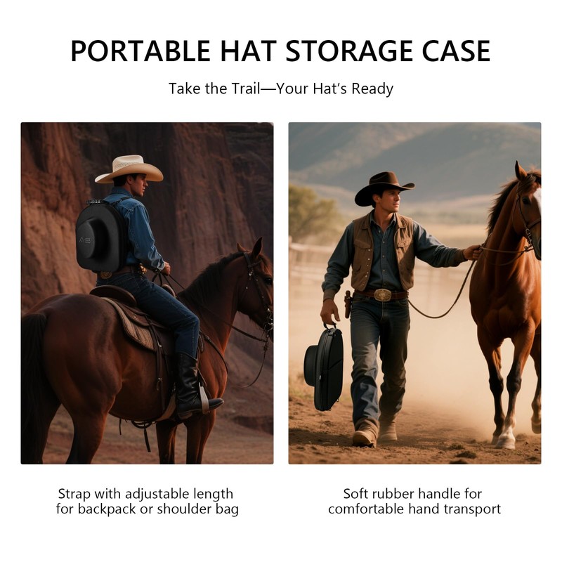Anysiny Hat Box for Travel-Crush Proof Hat Travel Case for