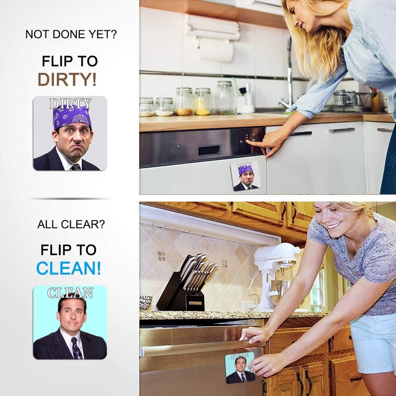 DUNGGLE Dishwasher Μagneτ Clean Dirty Sign Indicator, Washing Machine Μagneτ