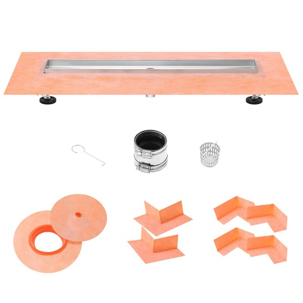 24 Inch Linear Drain Compatible with Schluter Systems Kerdi-Line with