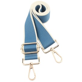 chushui Correa de repuesto para bolso, correas cruzadas anchas ajustables para bolsos, Azul Con Borde Beige, 1.5 inch