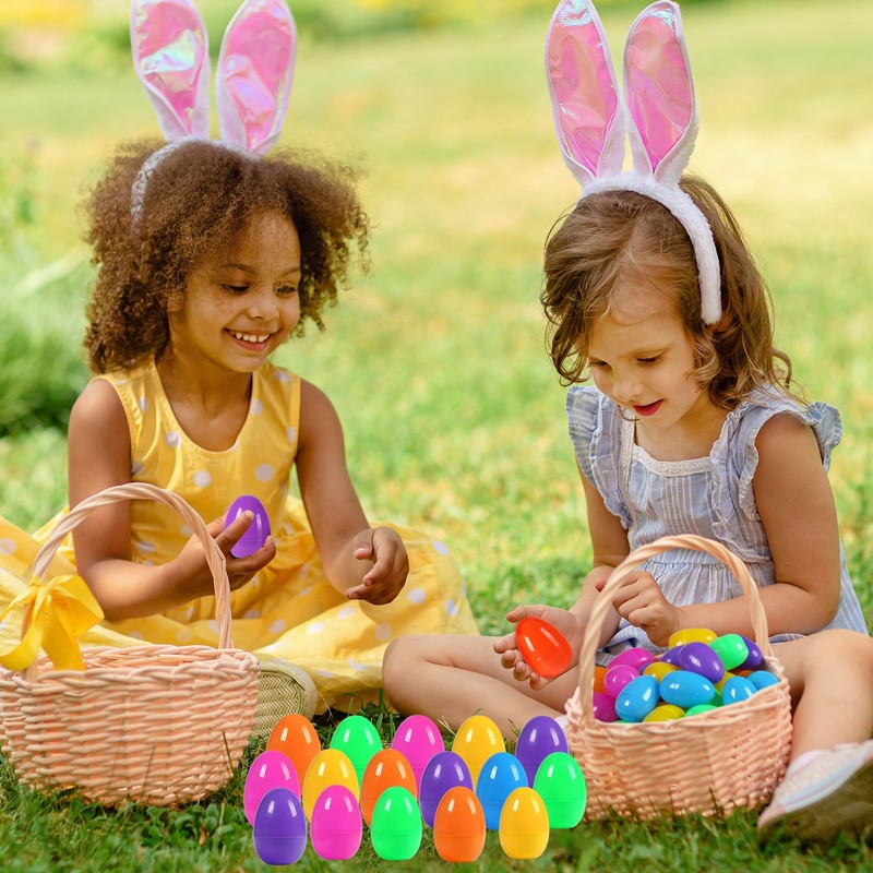 Biubumtu 30Pcs Fillable Easter Eggs, 2.36'' Plastic Bright Easter Eggs
