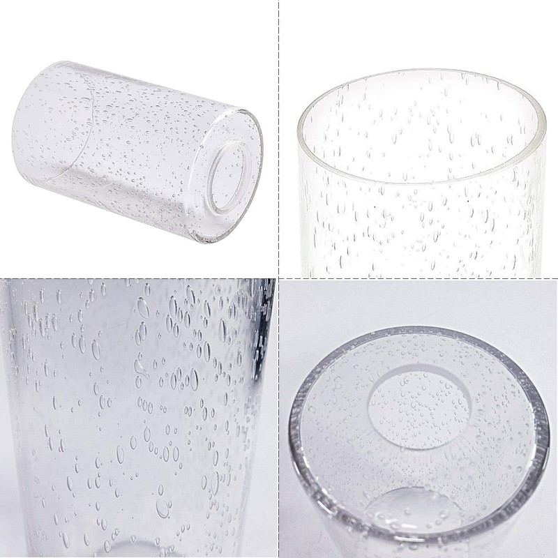 ECUDIS 2 Pack Bubble Glasses Light Shade Cylinder Lamp Shade