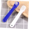Baluue 4pcs Portable Double- Denture Cleaning Brush Lightweight Ergonomic Design