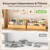 Bamboo Kids Bookshelf with Handles, 4-Tier Double-Sided