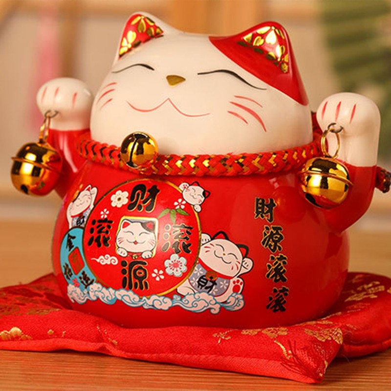 Lucky Cat Coin Bank 4.5in Exquisite Cute Bring Luck Good